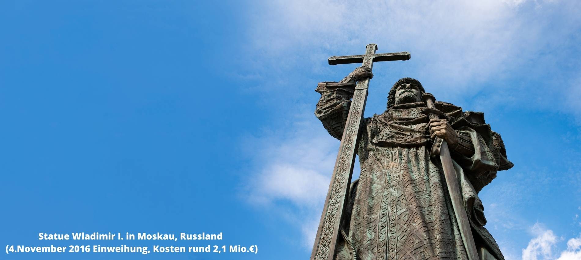 Statue Wladimir I., Taufe der Rus Denkmal in Russland, Moskau